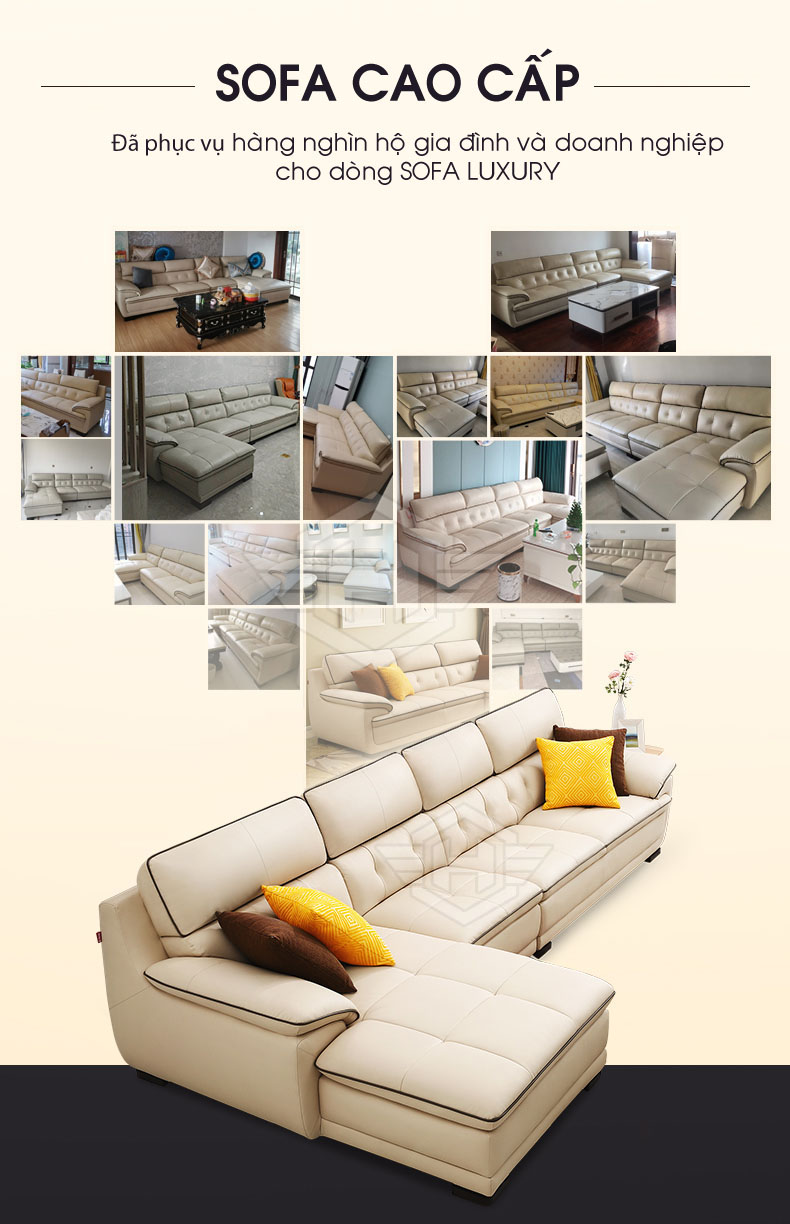 Sofa da Luxury A1 nhập khẩu