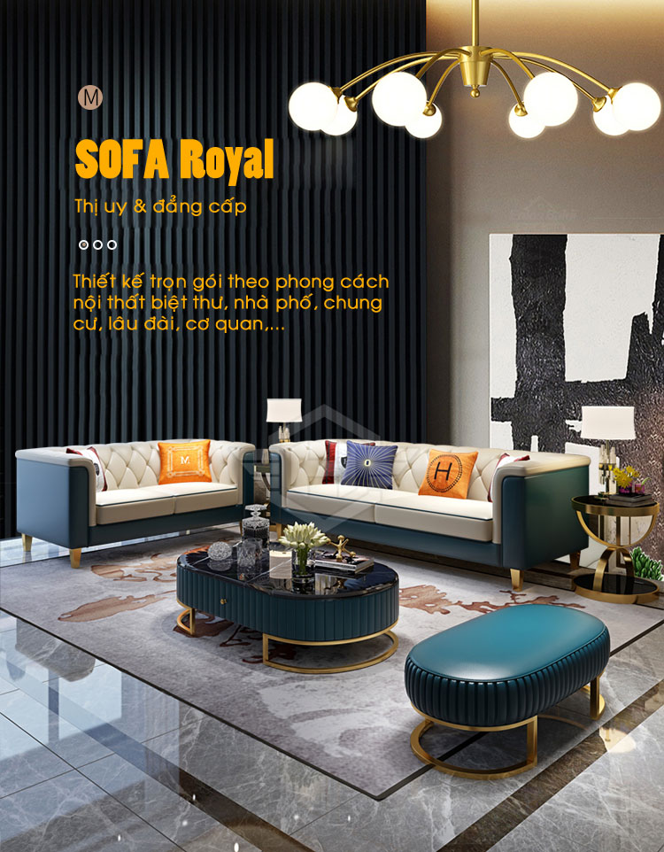  Sản xuất Sofa da Luxury A3