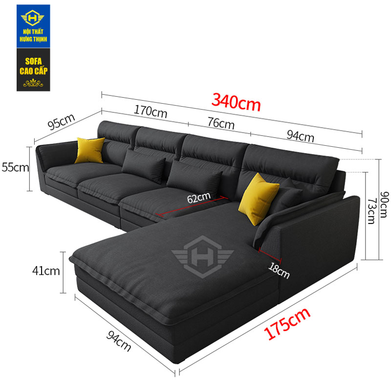 Sofa vải Luxury A5
